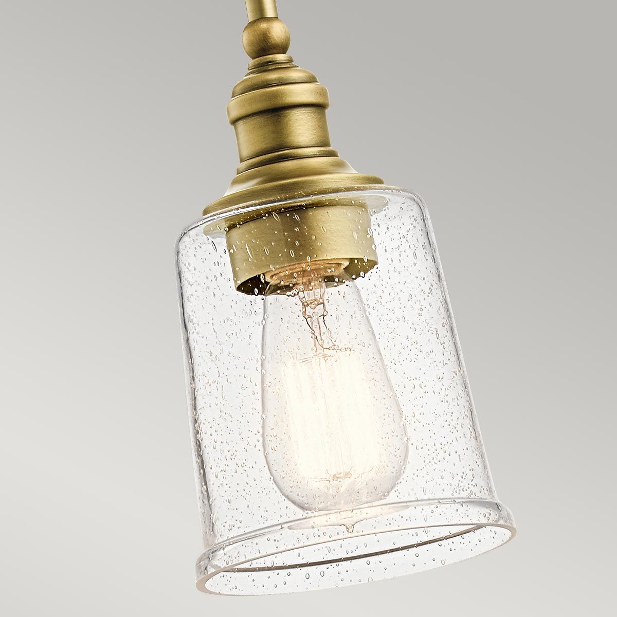 Waverly 1 Light Mini Pendant Natural Brass - KL-WAVERLY-MP-NBR