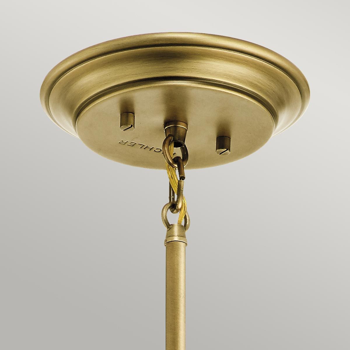 Waverly 1 Light Mini Pendant Natural Brass - KL-WAVERLY-MP-NBR