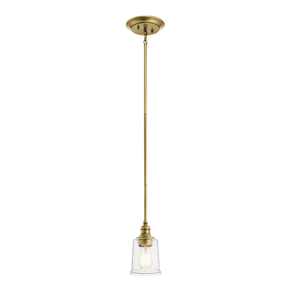 Waverly 1 Light Mini Pendant Natural Brass - KL-WAVERLY-MP-NBR