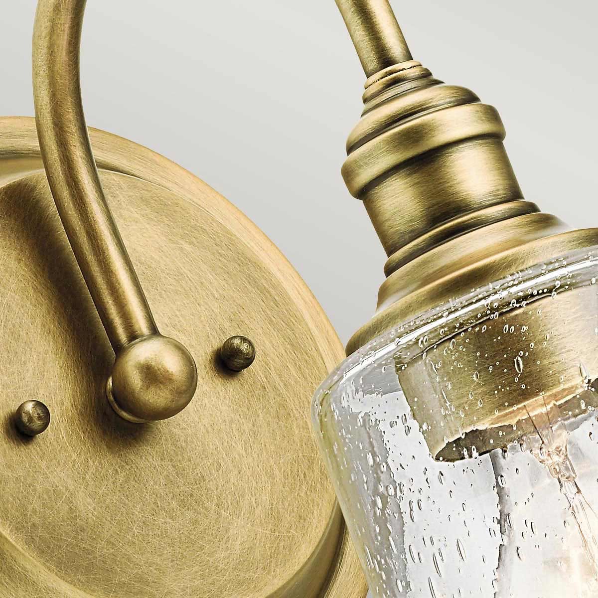 Waverly 1 Light Wall Light Natural Brass - KL-WAVERLY1-NBR