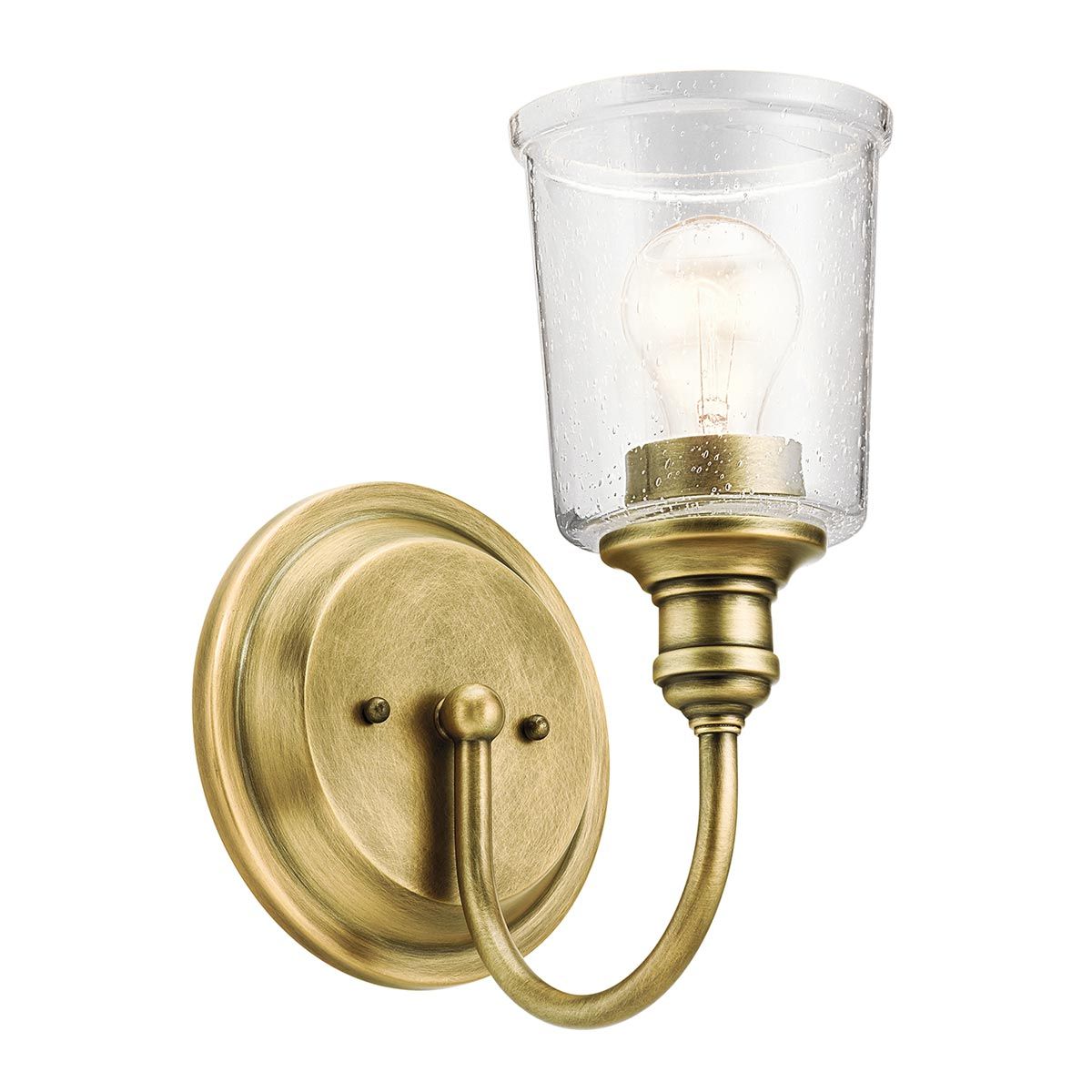 Waverly 1 Light Wall Light Natural Brass - KL-WAVERLY1-NBR
