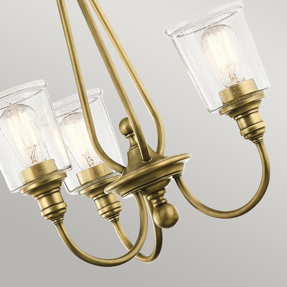 Waverly 3 Light Chandelier Natural Brass - KL-WAVERLY3-NBR