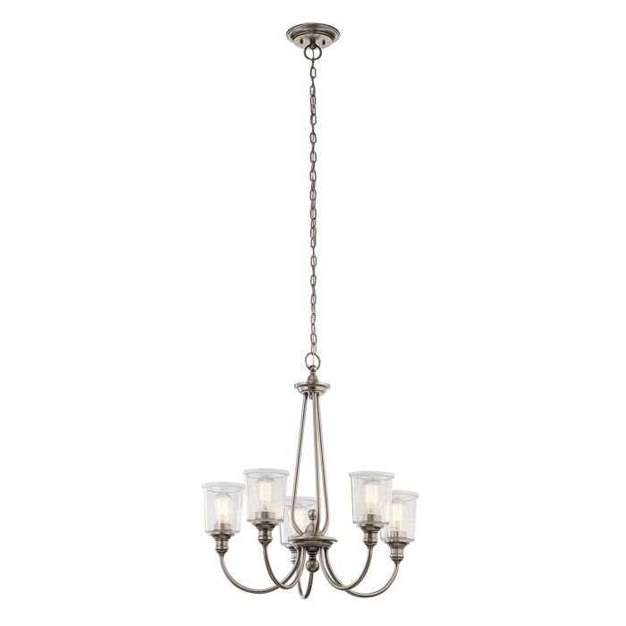 Waverly 5 Light Chandelier Classic Pewter - KL-WAVERLY5-CLP