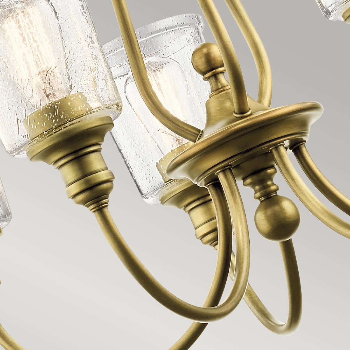 Waverly 5 Light Chandelier Natural Brass - KL-WAVERLY5-NBR