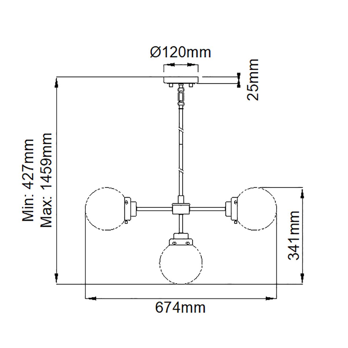 Kula 5 Light Chandelier Polished Nickel - KULA5