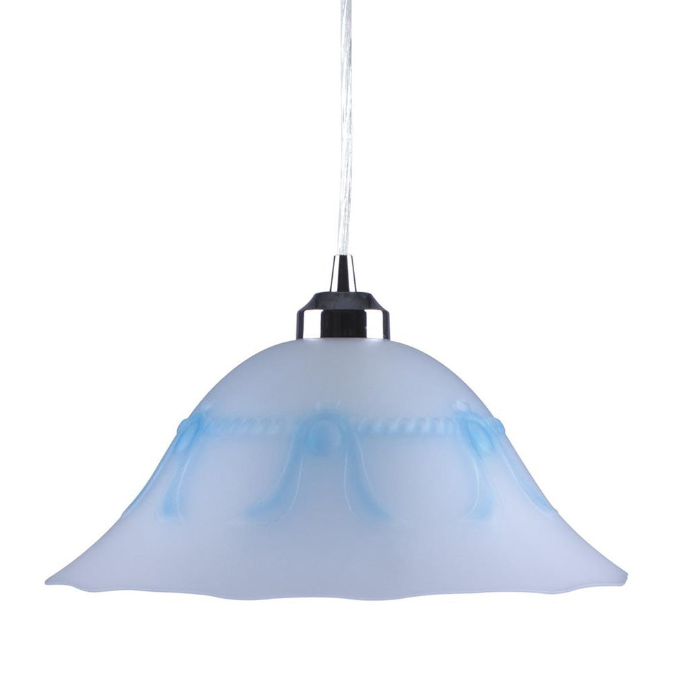 Buy Pendant Lights Australia Lace Pendant Light W300mm Blue Glass - 91540