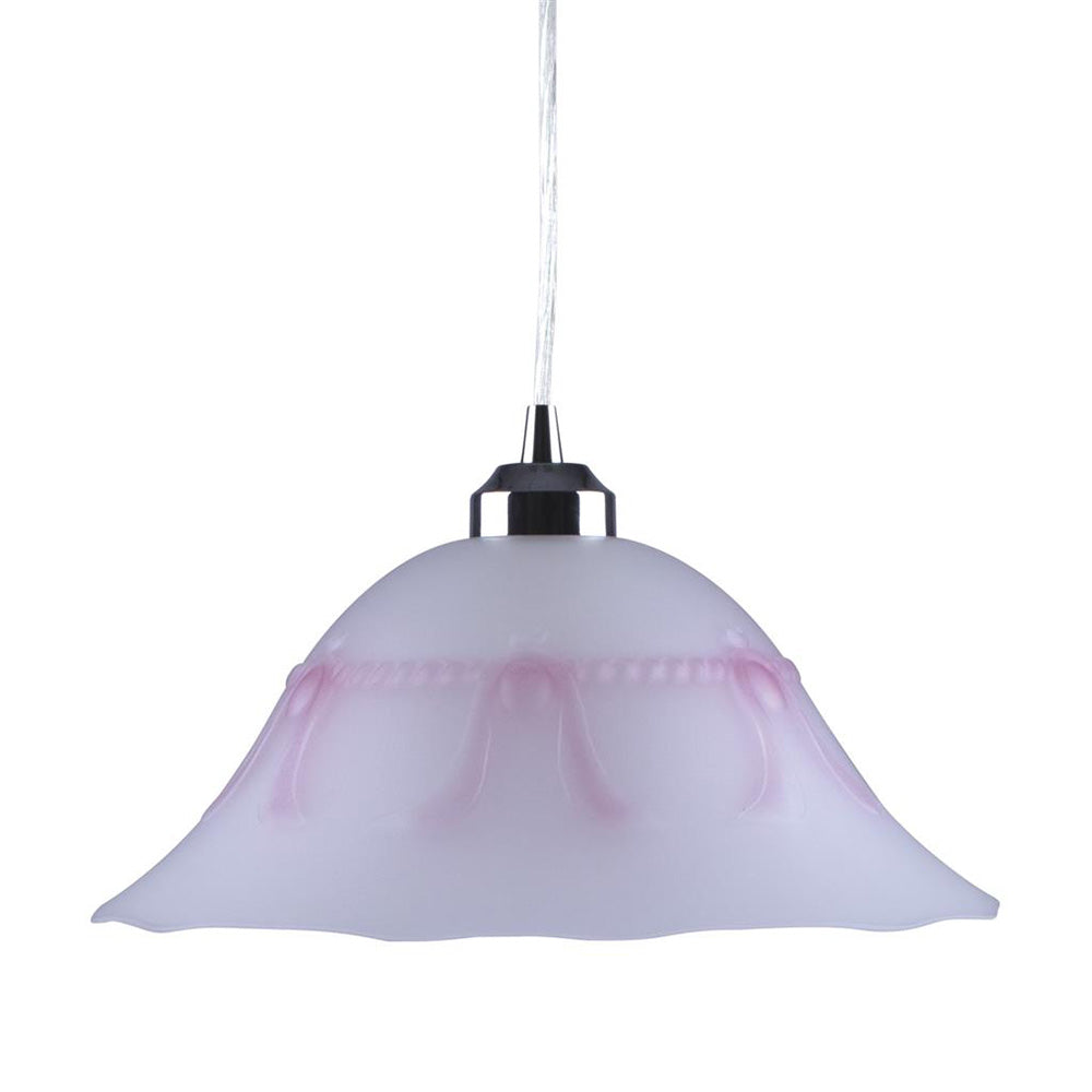 Buy Pendant Lights Australia Lace Pendant Light W300mm Pink Glass - 91543