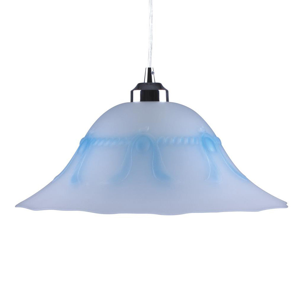 Buy Pendant Lights Australia Lace Pendant Light W360mm Blue Glass - 91544