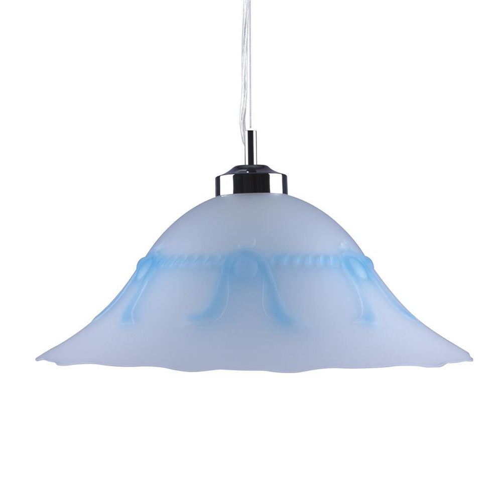 Buy Pendant Lights Australia Lace Pendant Light W420mm Blue Glass - 91548