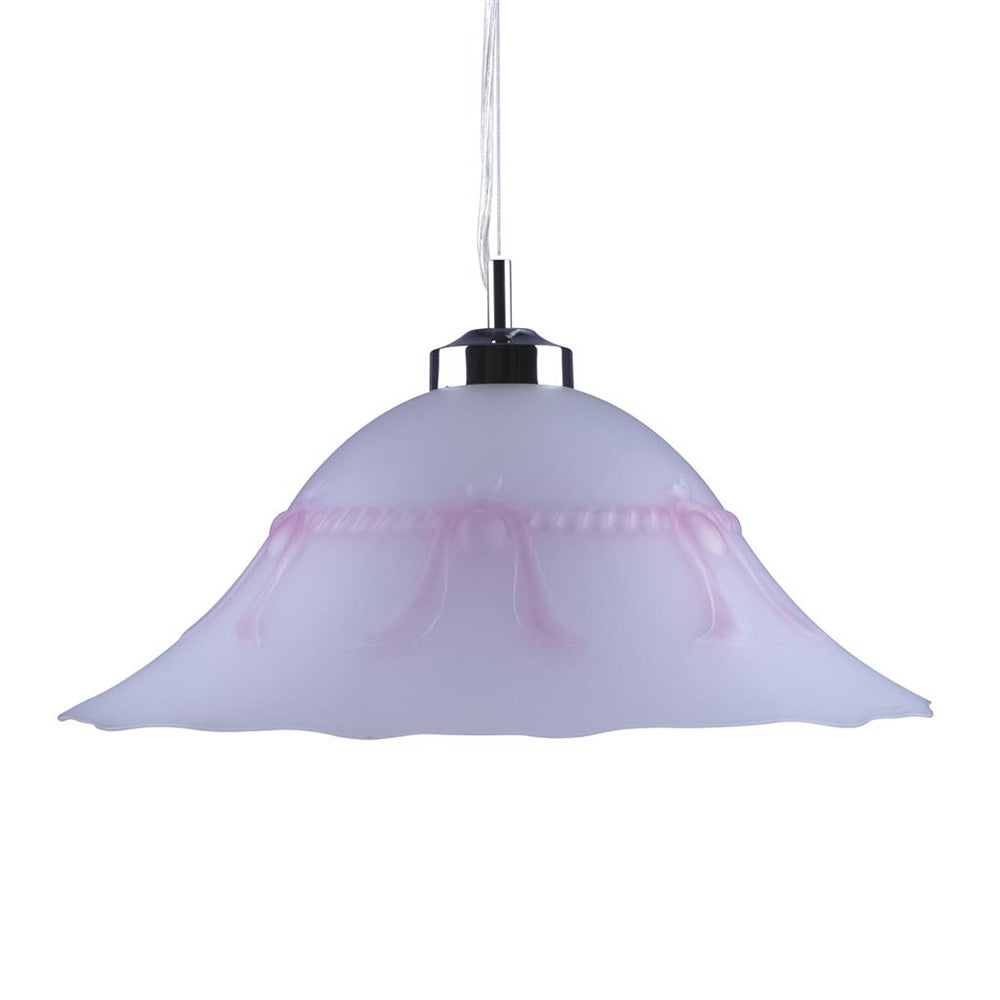 Buy Pendant Lights Australia Lace Pendant Light W420mm Pink Glass - 91551