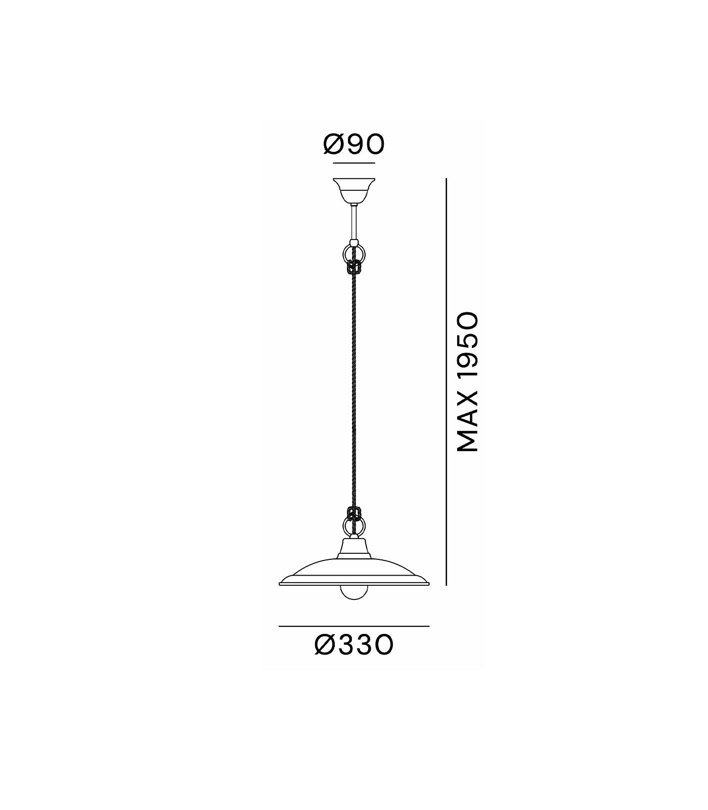 Barchessa Pendant Light Pre Aged - IL.220.11.OR
