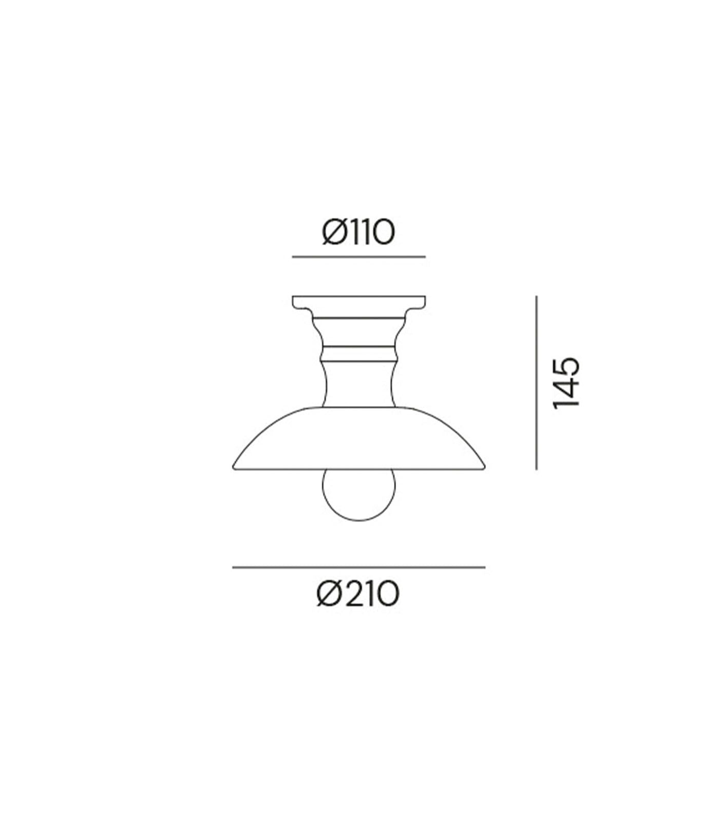 Mini Semi Flush Mount Light Pre Aged & White - IL.064.02.OC