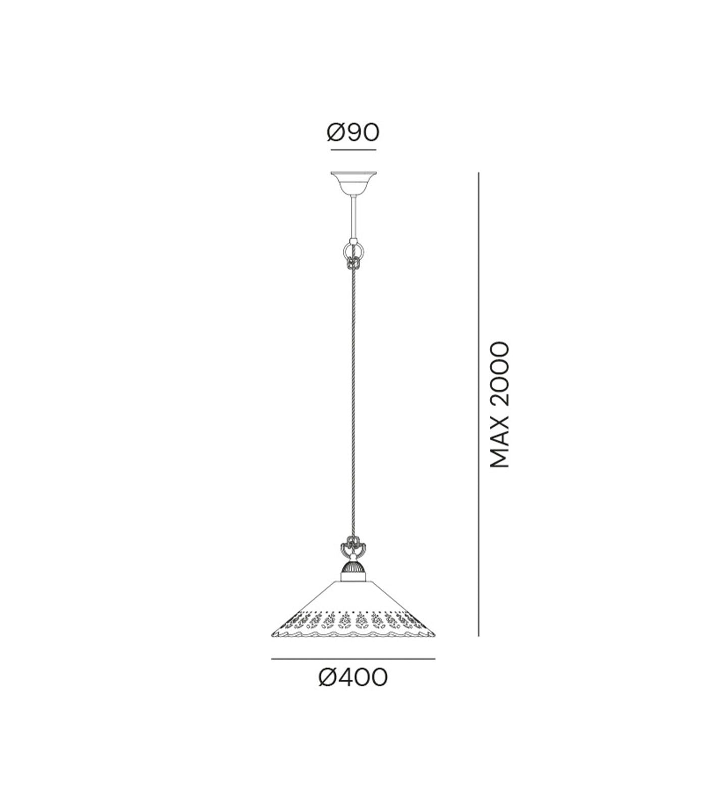 Fiori Di Pizzo Large Pendant Light Pre Aged & White - IL.065.09.OC