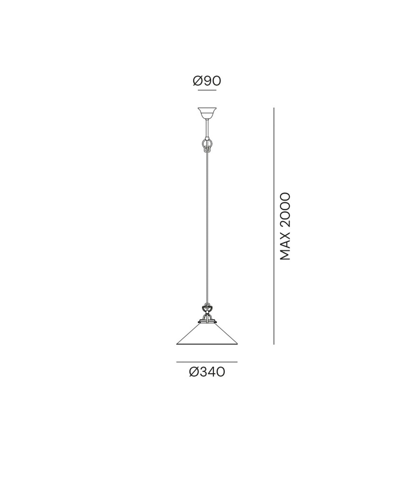 Country Pendant Light White & Brass - IL.081.10.OV