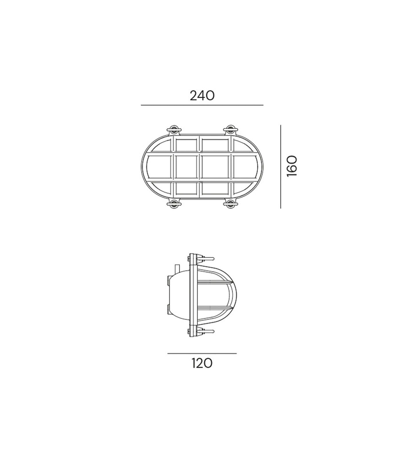 Marina Outdoor Large Wall Light Antique Brass - IL.247.37.OO