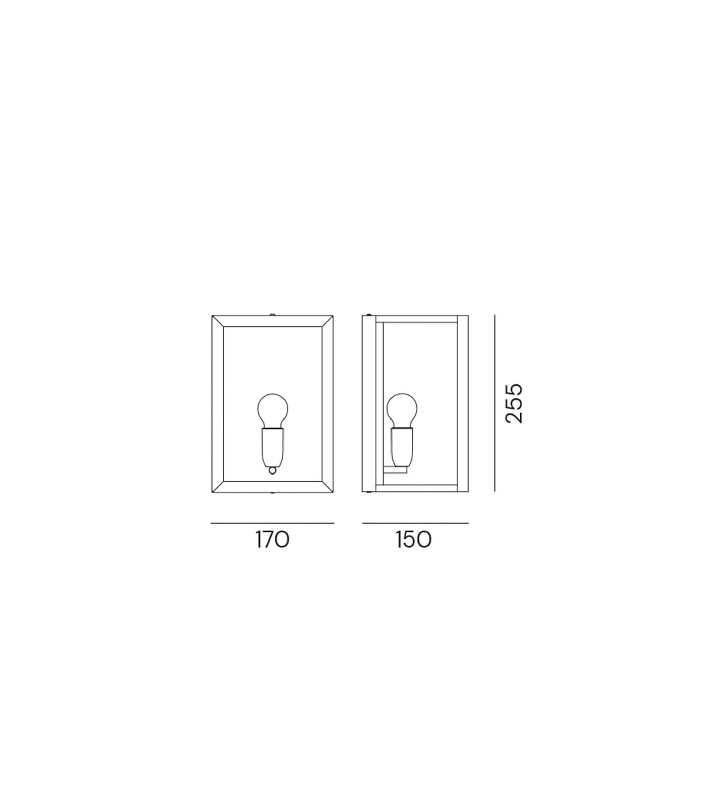 Quadro Medium Outdoor Wall Light Pre Aged & Clear - IL.262.02.OT