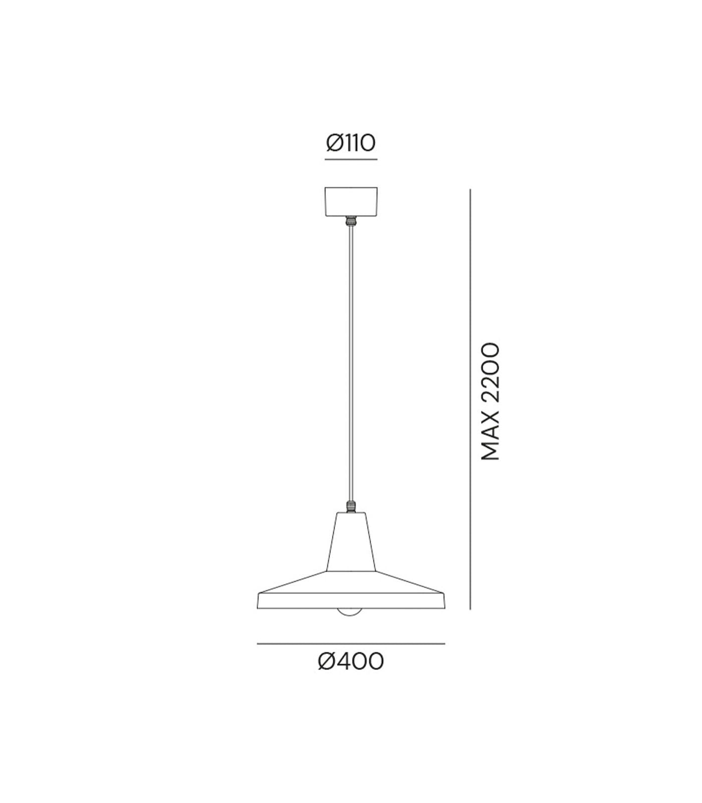 Officina 205mm Large Pendant Light Iron - IL.268.02.FF
