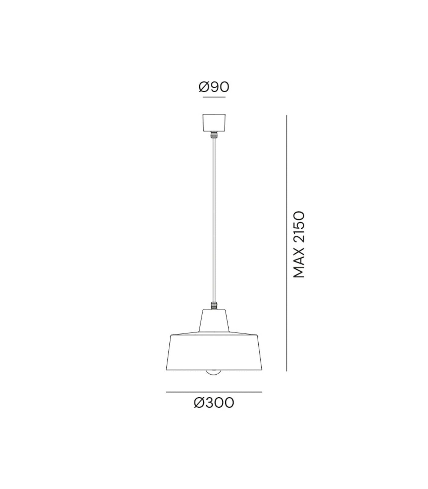 Officina 190mm Small Pendant Light Iron - IL.268.05.FF