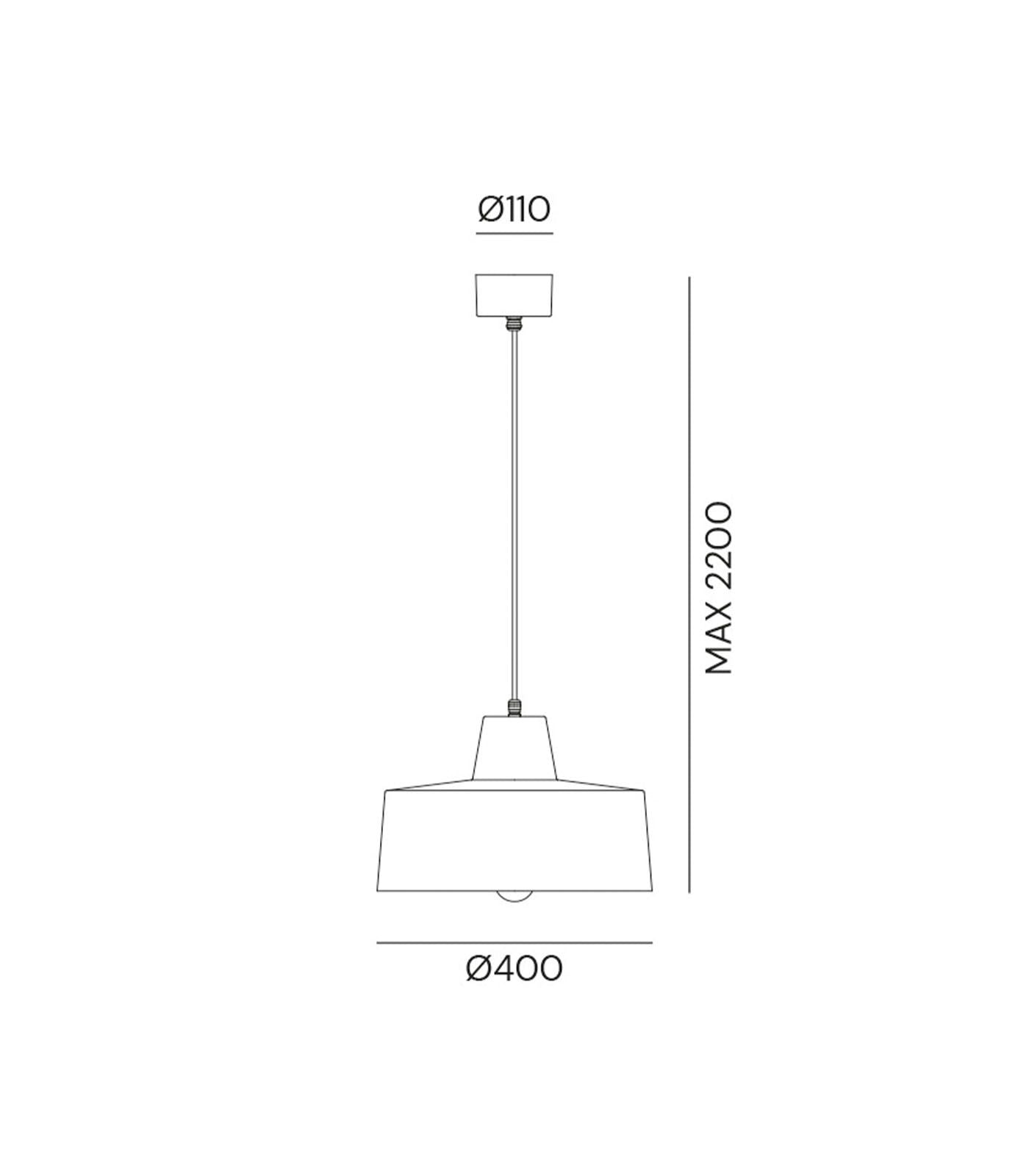 Officina 255mm Large Pendant Light Iron - IL.268.06.FF