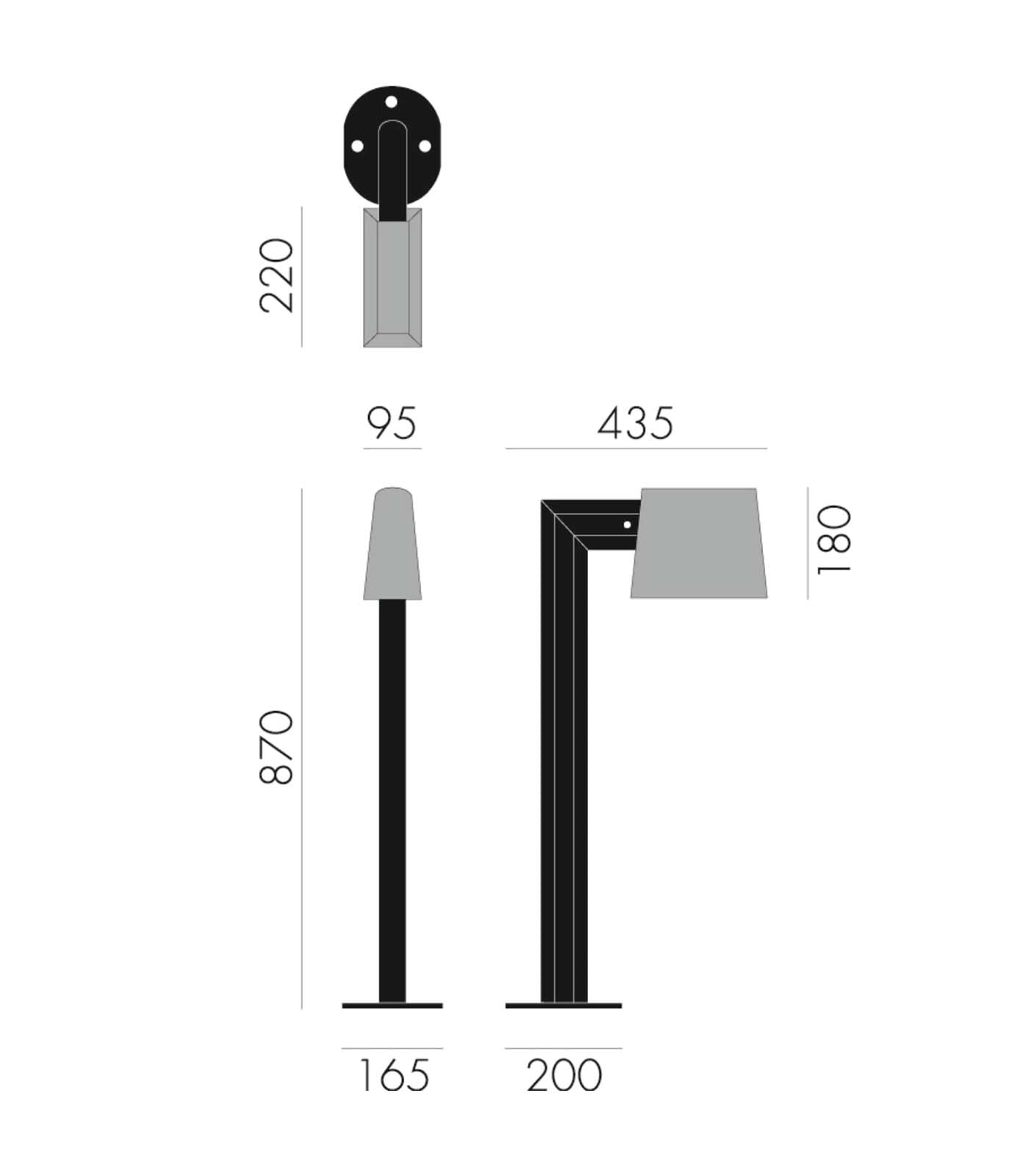 Saint Tropez Outdoor Bollard Light Antique Brown - IL.Z2C1