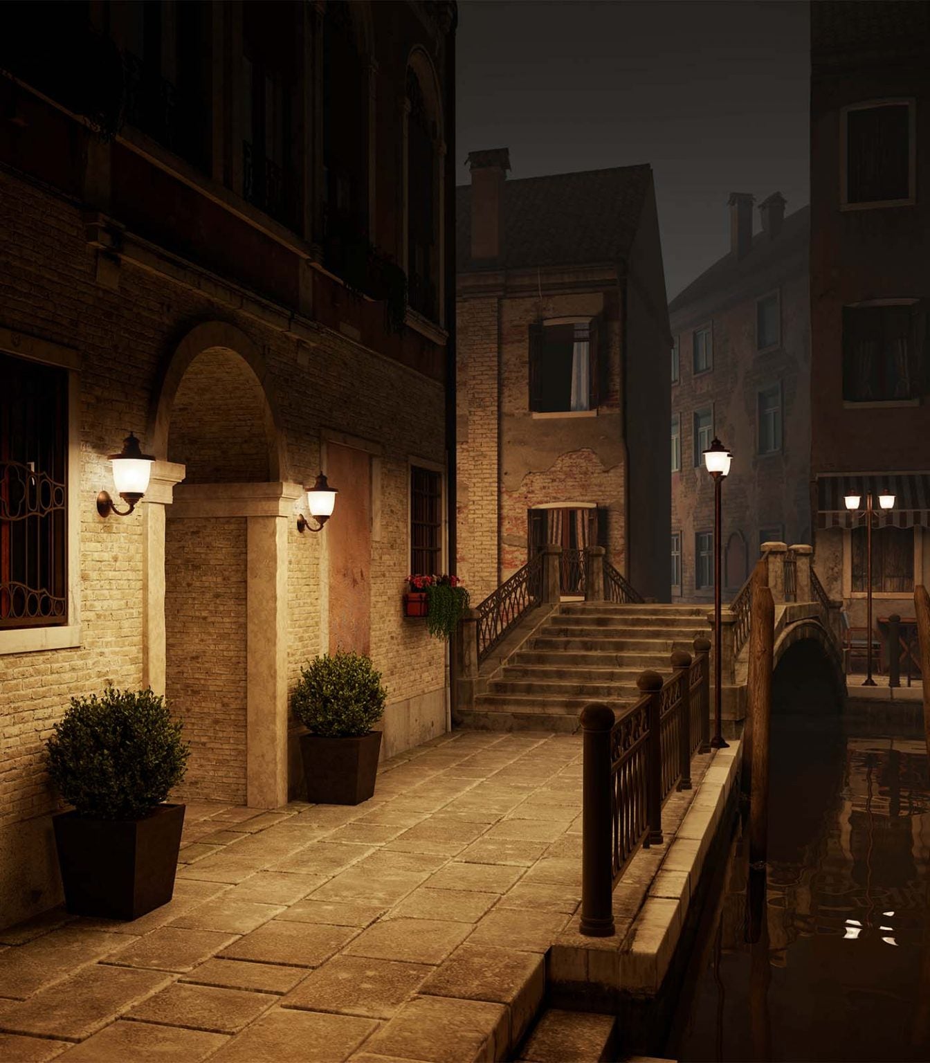 Venezia 2 Light Post Light Pre Aged Brass - IL.248.20.ORT