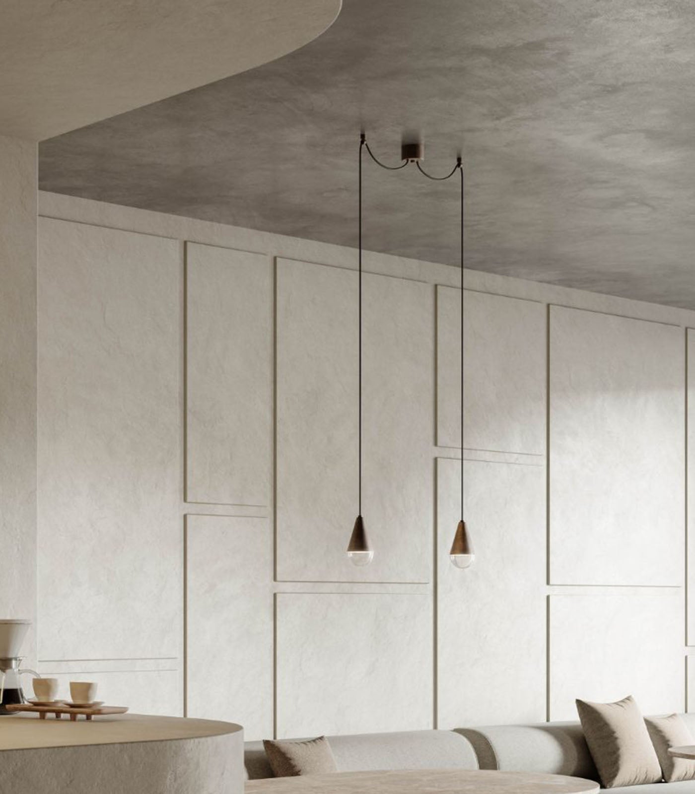 Dew Double Pendant Light Iron - IL.289.10.FFT