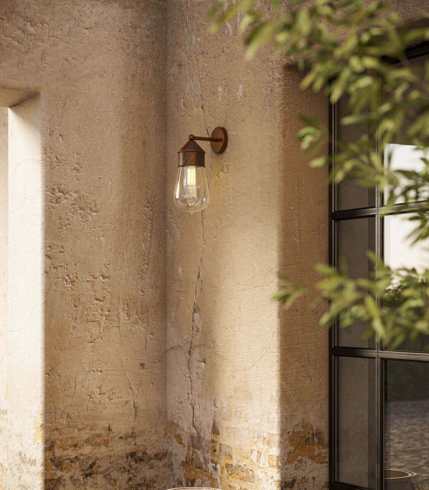 Drop Outdoor Wall Light Antique Brass & Antique Copper - IL.270.04.ORT