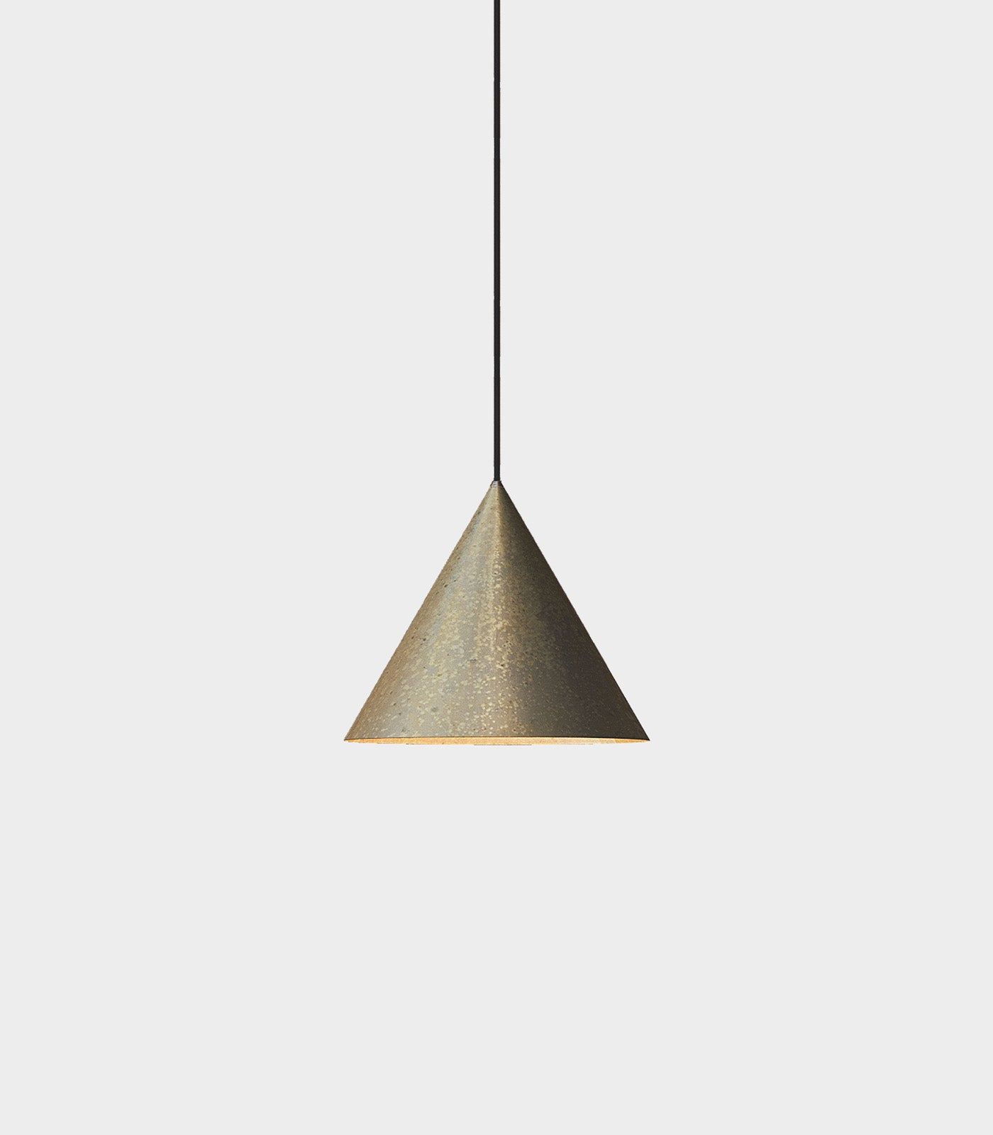 Cone Small Outdoor Pendant Light Pre Aged Brass - IL.286.12.OOB