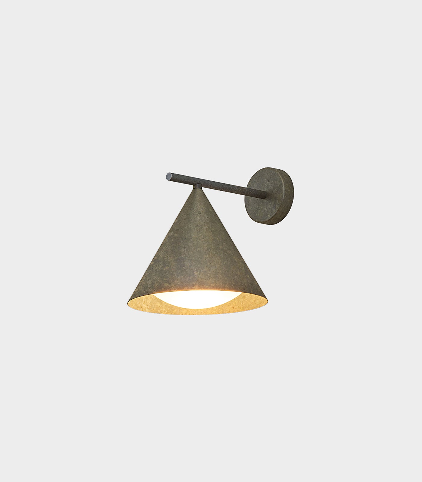 Cone Outdoor Straight Wall Light Pre Aged Brass - IL.286.18.OOB