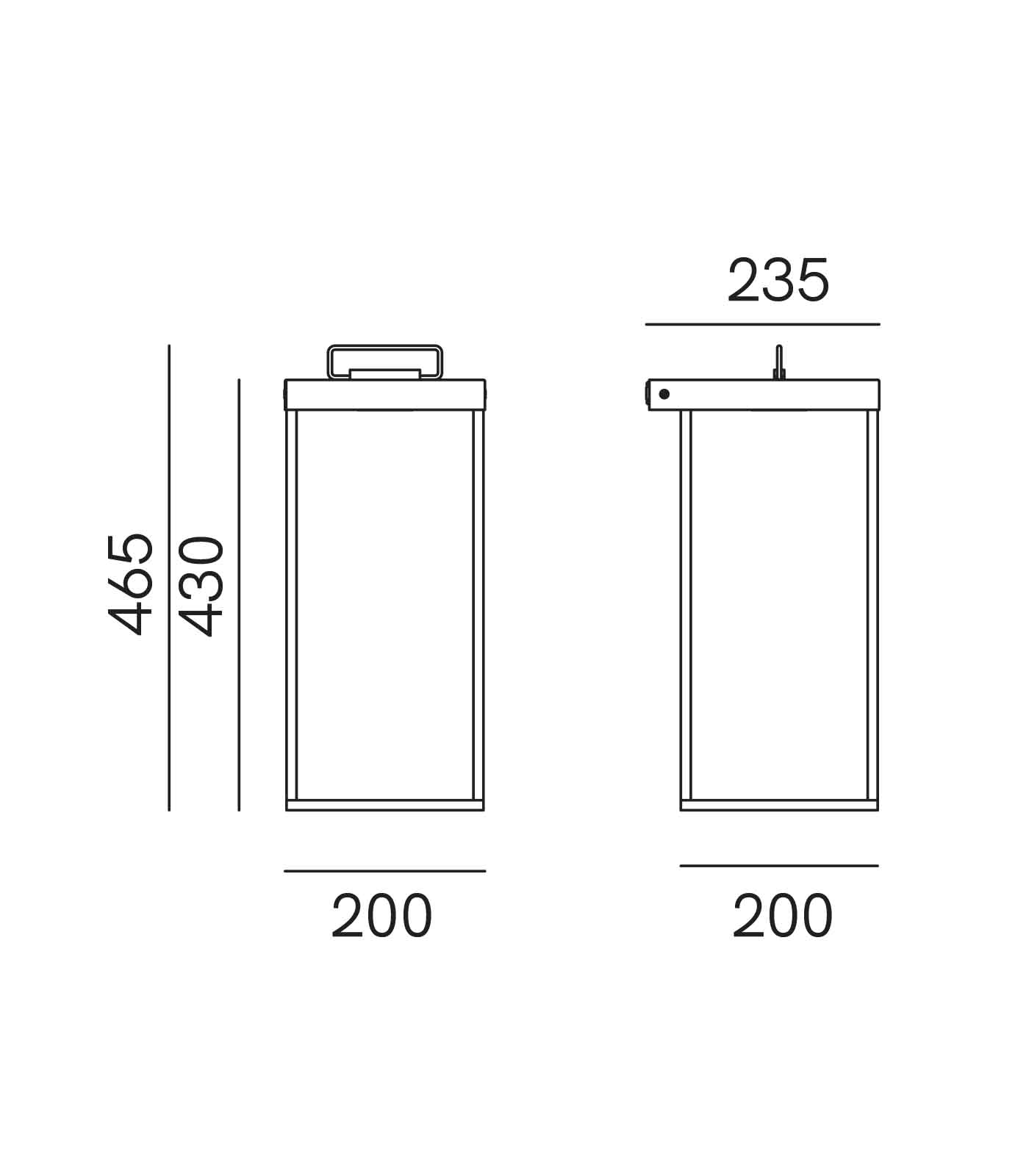 Lanterne Slim Medium LED Outdoor Wall Light 13W 2700K Antique Brass or Dark Brass - IL.267.05.OO | OS