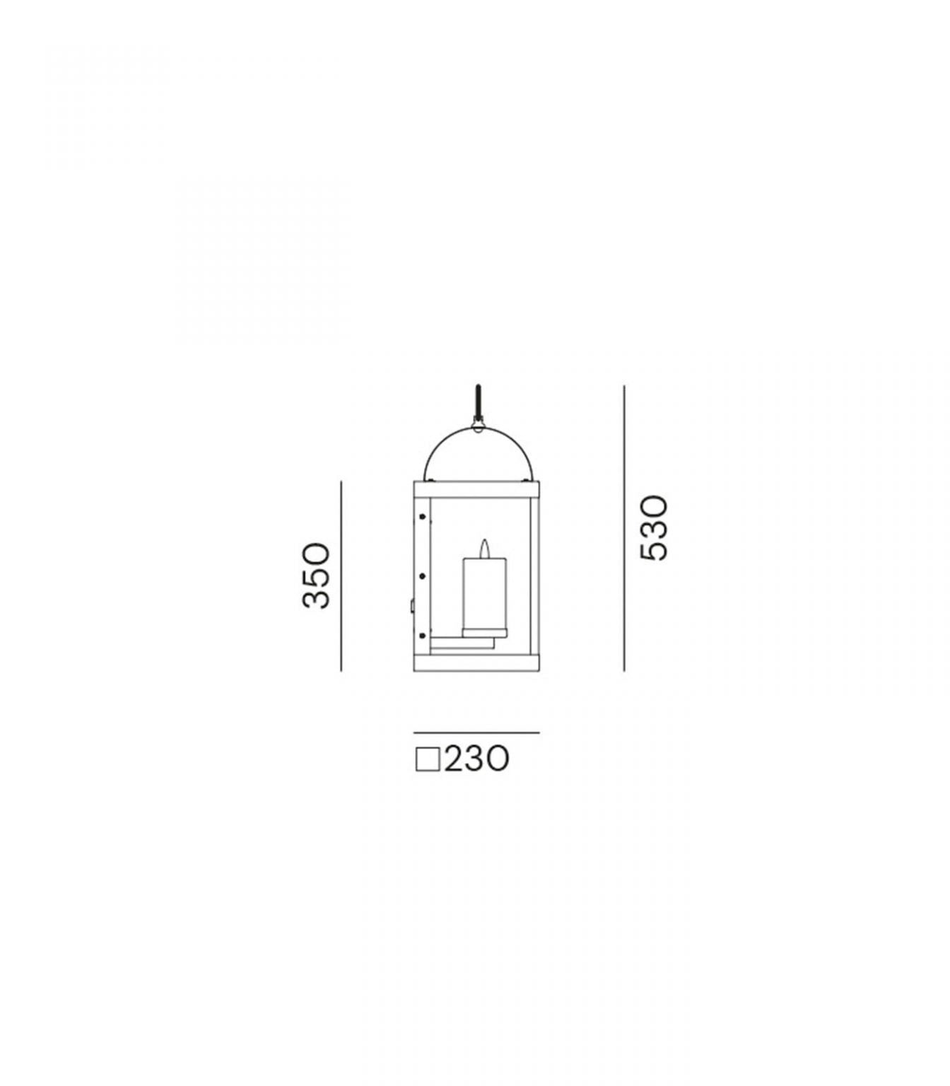 Lanterne Round Wall Light Brass & Clear - IL.265.03.OO