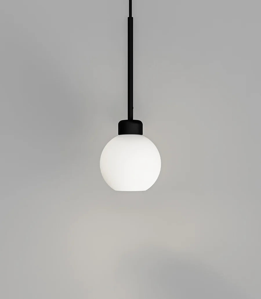 Parlour Lite Sphere Pendant Light Textured Black & White - LR.i02.26.BL + LR.A01.004.WH
