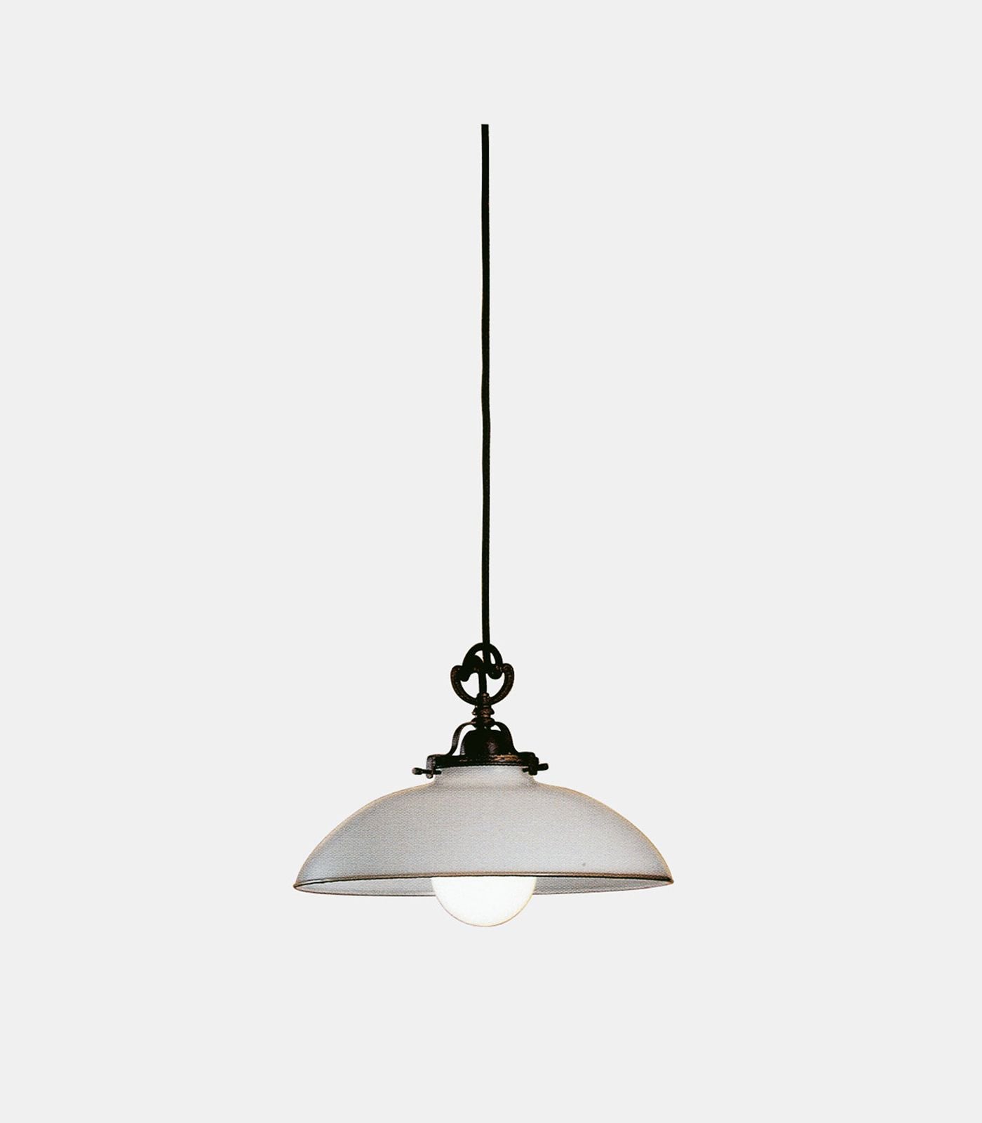 Country Curve Pendant Light White & Brown - IL.082.10.OV