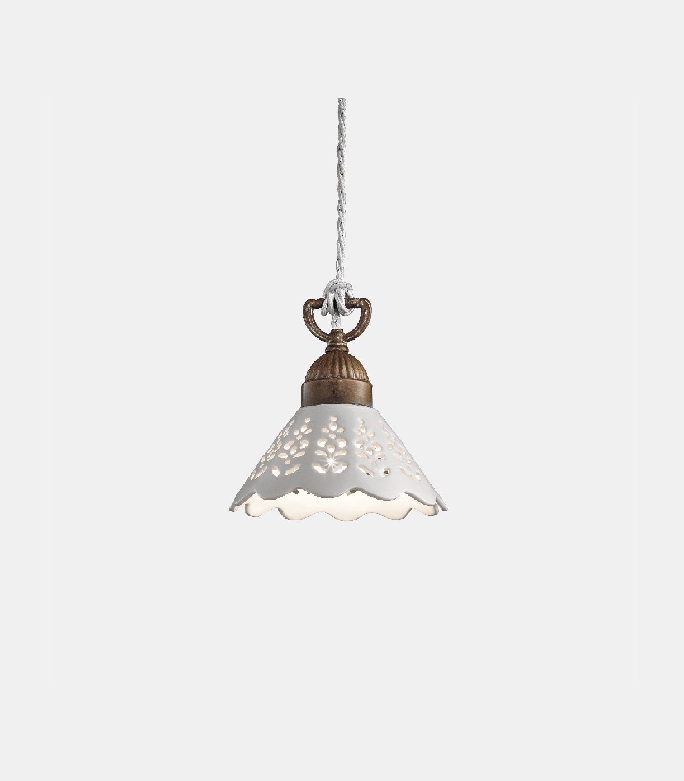 Fiori Di Pizzo Small Pendant Light Pre Aged & White - IL.065.07.OC