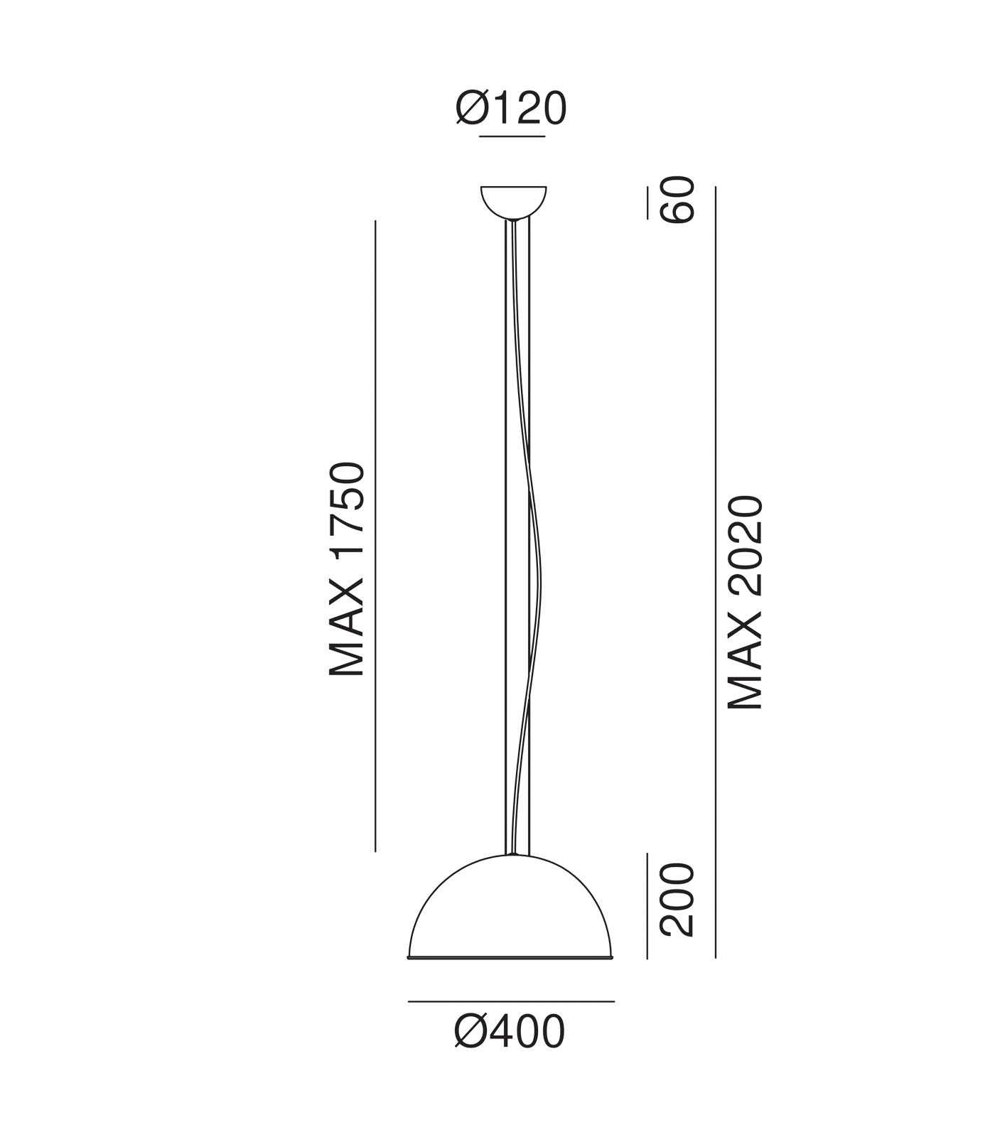 Galileo Small Pendant Light Gold Leaf or Antique Iron - IL.251.02.F96 | FF