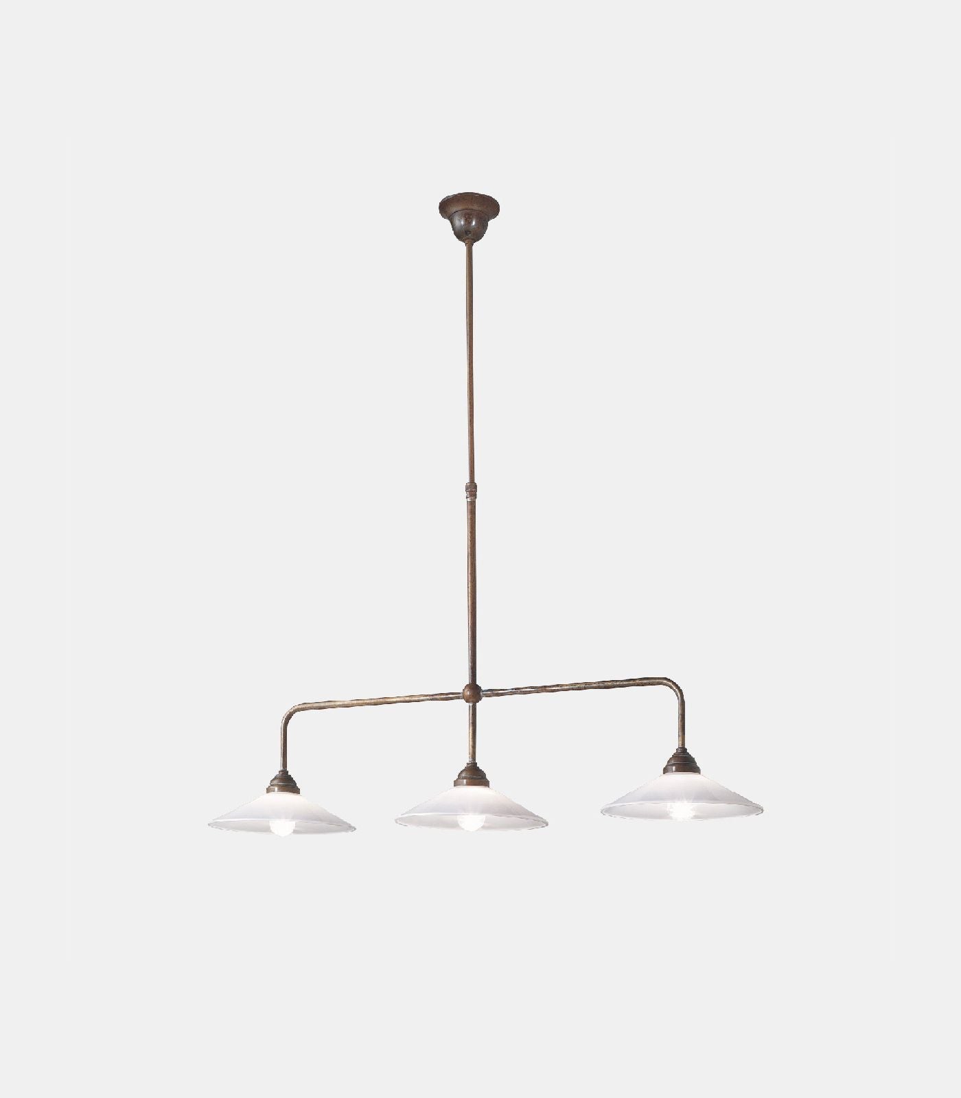 Tabia Island Pendant Light Antique Brass & White - IL.212.25.OV