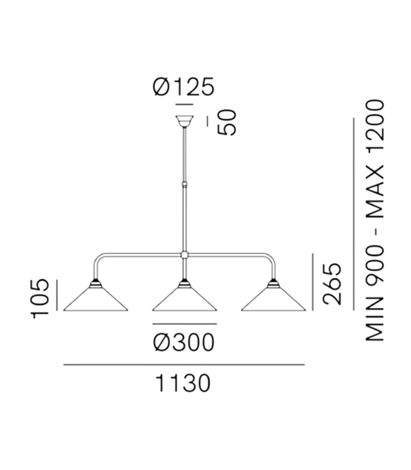 Tabia Island Pendant Light Antique Brass & White - IL.212.25.OV