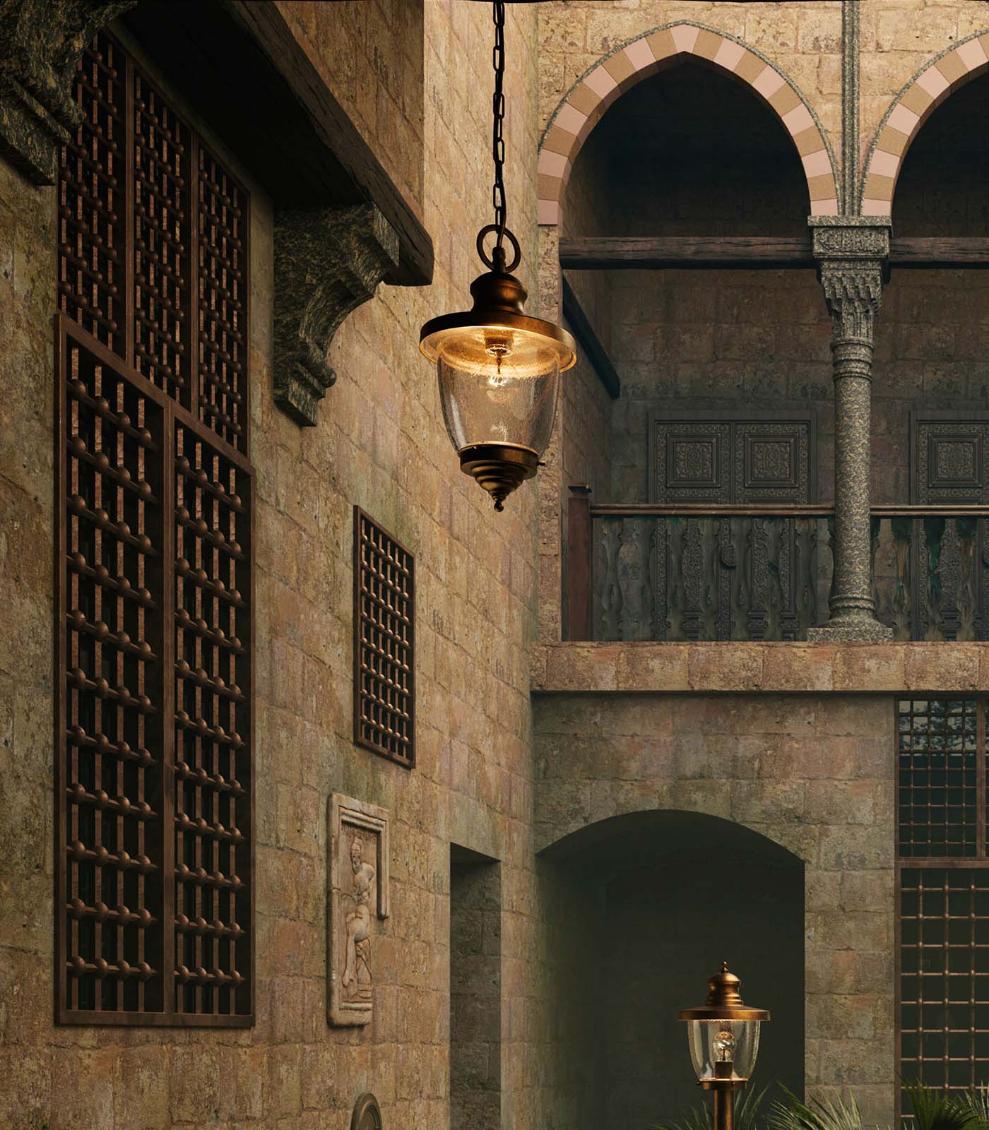 Venezia Pendant Light Antique Brass & Antique Copper - IL.248.07.ORT