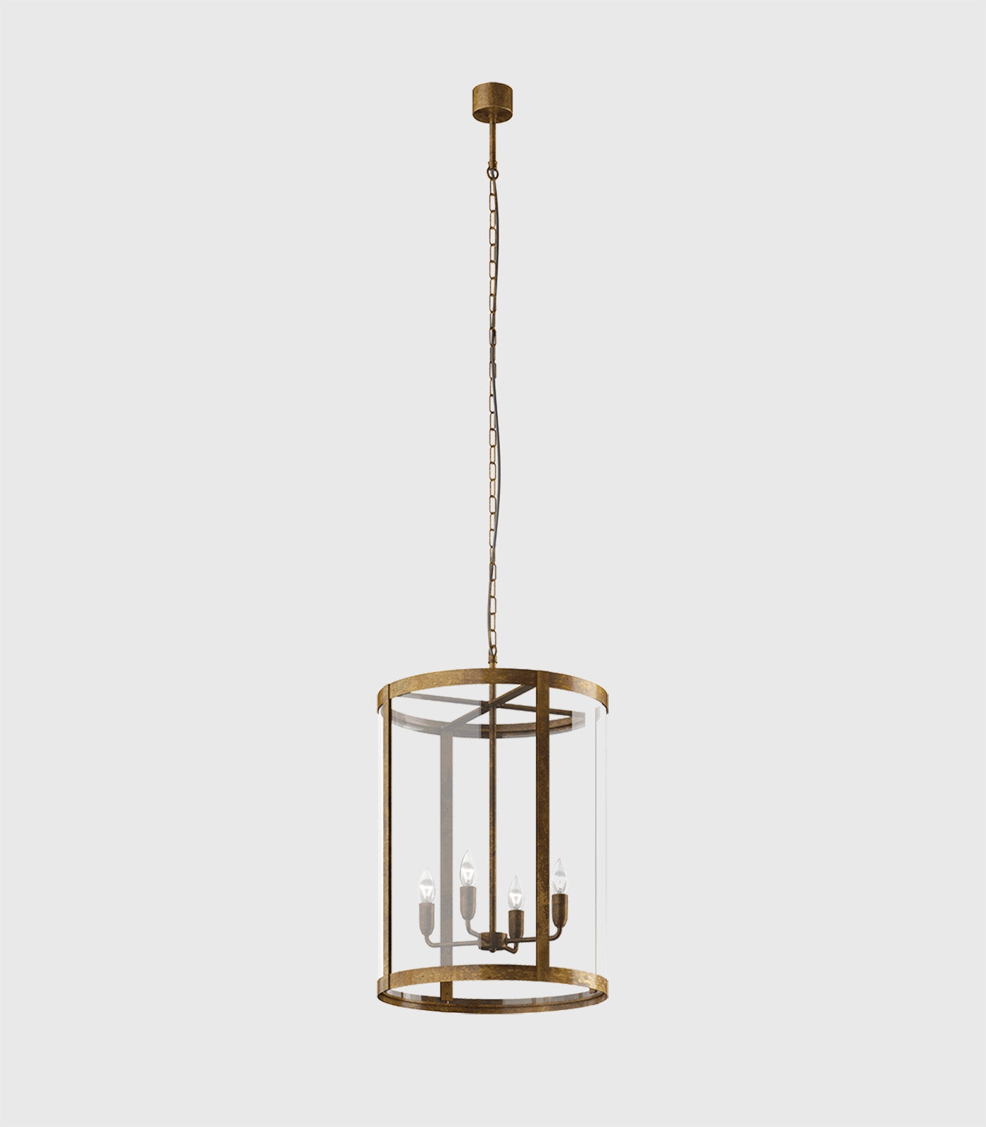 London Large Round Pendant Light Antique Iron - IL.205.36.FF