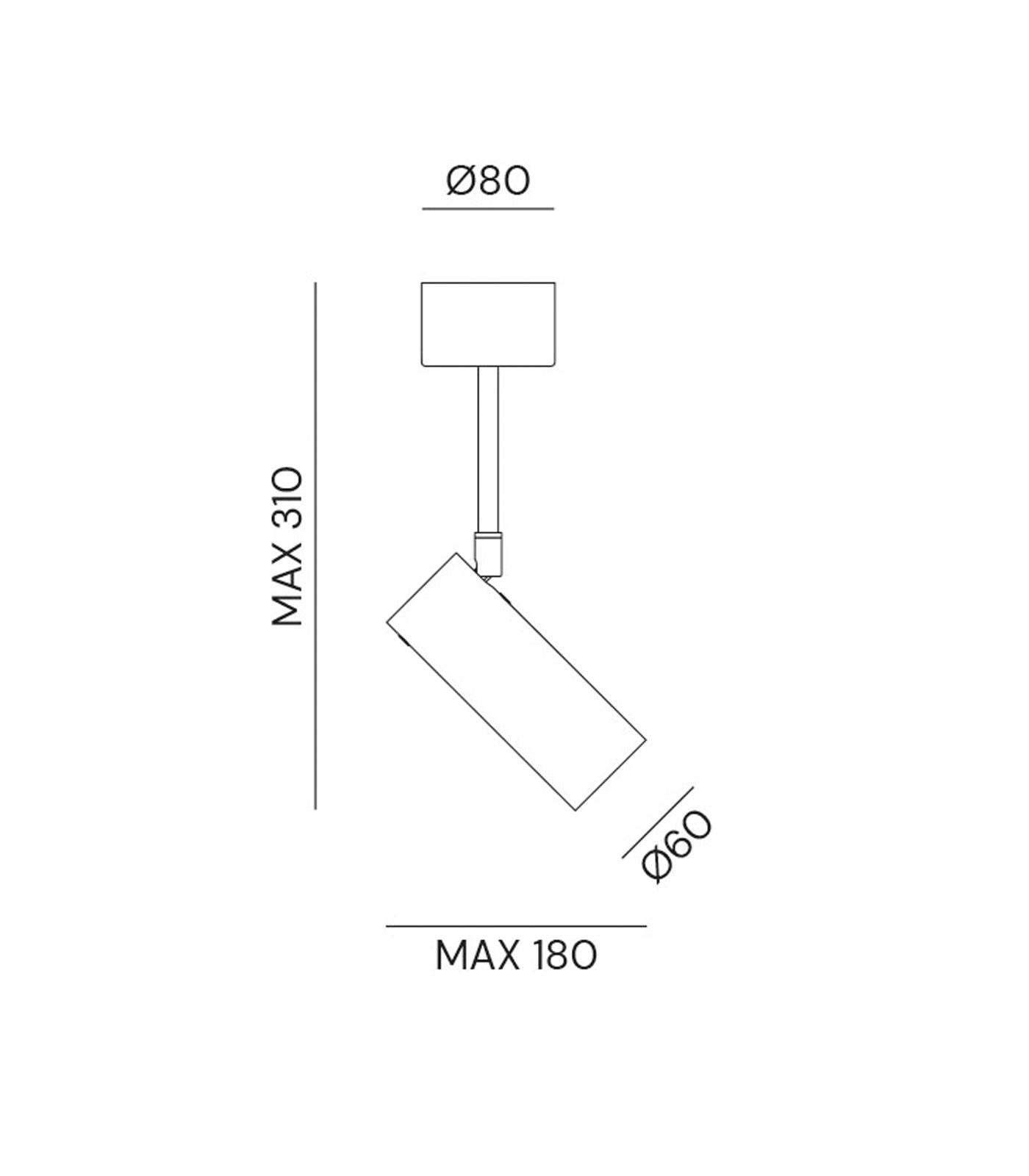 Girasoli Small Spotlight Antique Brass or Iron or Natural Brass - IL.214.10