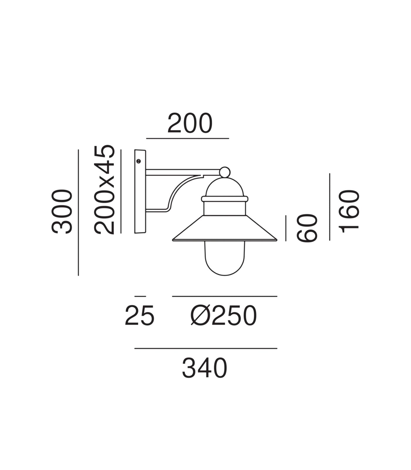 Borgo Small Wall Light White - IL.244.05.ORB
