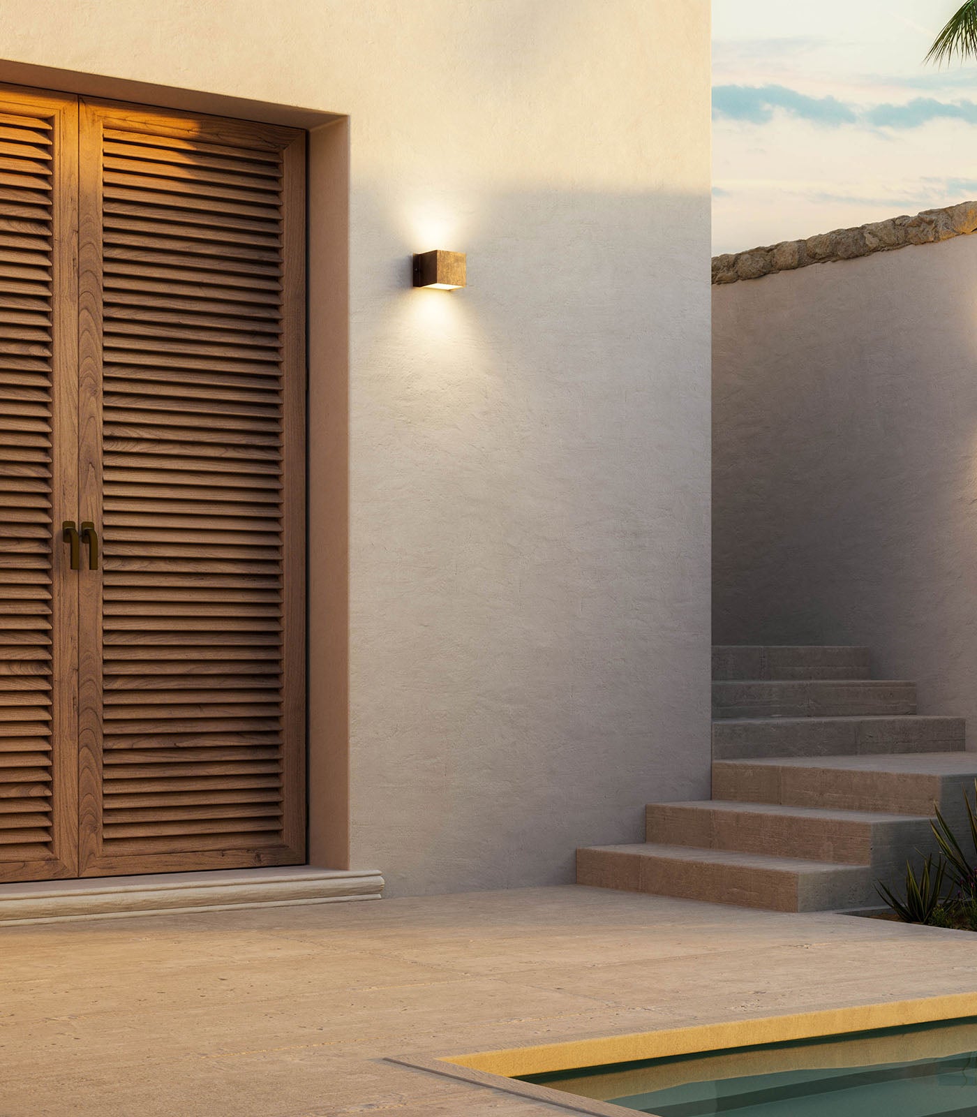 Decori Outdoor Square Mini Wall Light Antique Copper - IL.252.05.RR