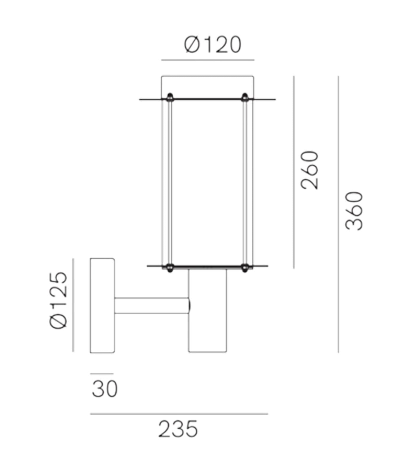 Loggia Outdoor Wall Light Antique Brass & White - IL.264.01.OOB