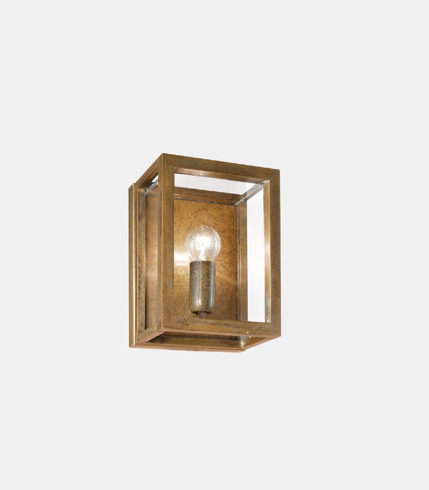 Quadro Small Outdoor Wall Light Pre Aged & Clear - IL.262.01.OT