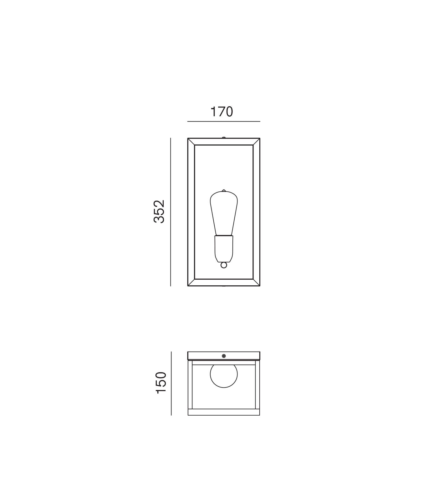 Quadro Large Outdoor Wall Light Pre Aged & Clear - IL.262.04.OT
