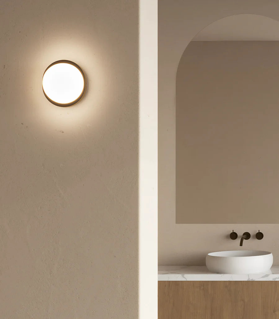 Bode Round LED Wall Light 10W 2700K Old Brass & White - LR.i01.85.RND.OB