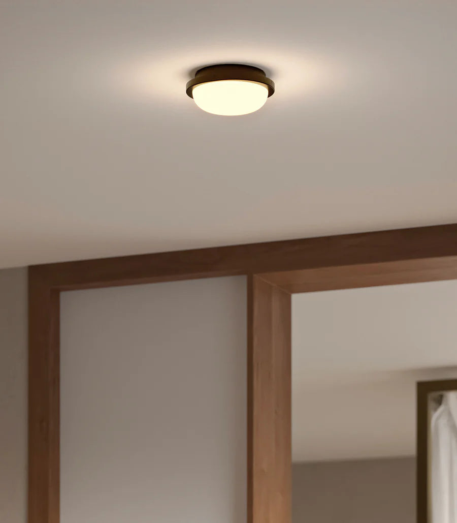 Bode Round LED Wall Light 10W 2700K Old Brass & White - LR.i01.85.RND.OB