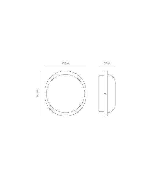 Bode Round LED Wall Light 10W 2700K White - LR.i01.85.RND.WH