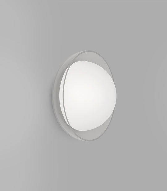 Dome Artisan Bathroom Vanity Light Clear & White - LR.i01.54f.M.CL + LR.i01.54M.WH + LR.A03.DM.WH