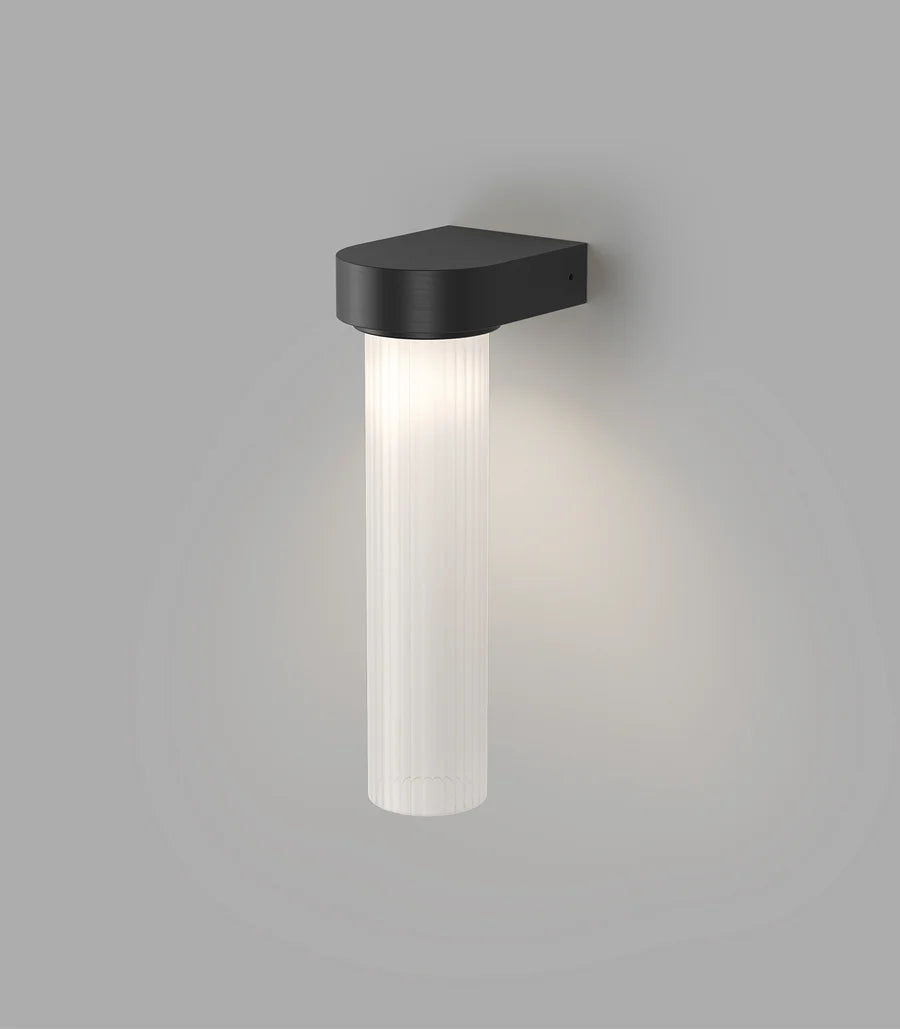 Edge LED Wall Light 4W 2700K Iron & Frosted Ribbed - LR.i01.75.IRN + LR.A05.001.FR-RIB